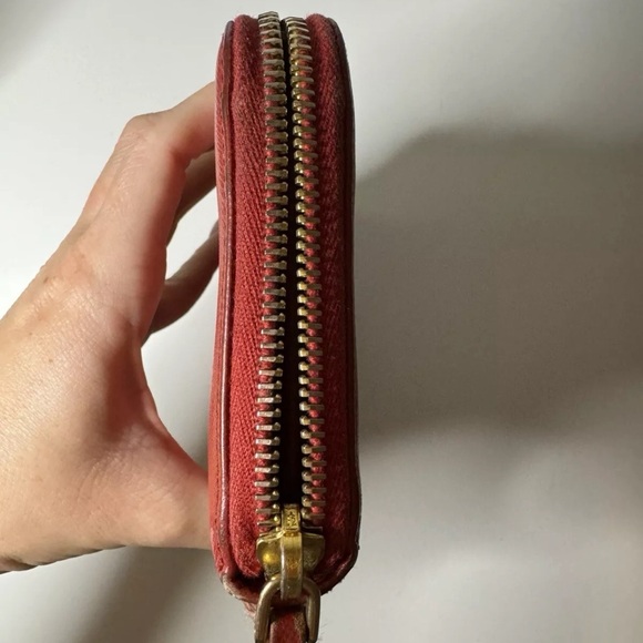 Auth Prada Red Saffiano Leather Wallet with Authenticity Card - Picture 6 of 6